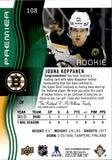 2023-24 Joona Koppanen Upper Deck Premier ROOKIE FIGHT STRAP 4/15 RC #108 Boston Bruins