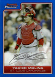 2006 Yadier Molina Bowman Chrome BLUE REFRACTOR 82/150 #153 St. Louis Cardinals