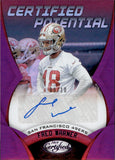 2018 Fred Warner Panini Certified CERTIFIED POTENTIAL MIRROR PURPLE ROOKIE AUTO 9/10 RC AUTOGRAPH #CPS-FW San Francisco 49ers