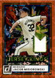 2026 Jacob Misiorowski Panini Donruss JERSEY KINGS ORANGE ICE #JK-JM Milwaukee Brewers