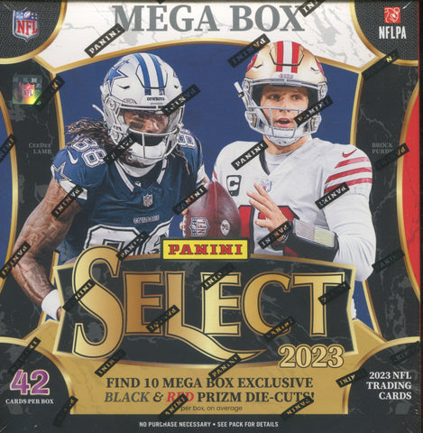 2023 Panini Select Football Retail Mega, Box (Red & Black Die-Cuts)