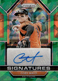2023 Coby Mayo Panini Prizm SIGNATURES GREEN ICE AUTOGRAPH AUTO #SIG-CM Baltimore Orioles