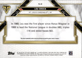 2021 Lou Brock Topps Triple Threads LEGEND GAME-USED MEMORABILIA JERSEY PATCH 1/3 #RL-LB St. Louis Cardinals