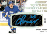 2023-24 Owen Power Upper Deck Engrained ROOKIE SIGNATURE SHOTS SILVER STICK 33/99 AUTO RC AUTOGRAPH #RSS-OP Buffalo Sabres