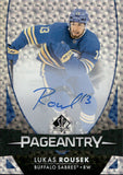 2023-24 Lukas Rousek Upper Deck SP Authentic PAGEANTRY AUTOGRAPH AUTO #P-80 Buffalo Sabres