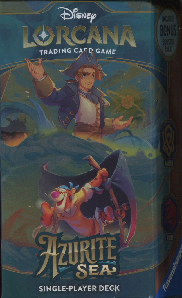 Disney Lorcana Azurite Sea, Starter's Deck Box (Amber & Ruby) Disney Lorcana Azurite Sea, Starter's Deck Box (Amber & Ruby)
