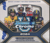 2024 Bowman Chrome University Football Jumbo, 12 Box Case