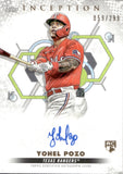 2022 Yohel Pozo Topps Inception ROOKIES & EMERGING STARS AUTOGRAPH 59/299 RC AUTO #BRES-YPO Texas Rangers