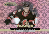 2021-22 Parker Kelly Upper Deck Stature ROOKIE EXCELLENCE RED 16/75 RC #RE-10 Ottawa Senators