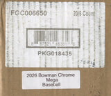 2026 Bowman Chrome Baseball Mega, 20 Box Case