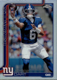 2025 Jaxson Dart Topps Chrome REFRACTOR ROOKIE RC #306 New York Giants