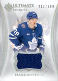 2023-24 Fraser Minten Upper Deck Ultimate ROOKIES JERSEY 223/599 RC #108 Toronto Maple Leafs