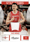 2009-10 Yao Ming Panini Prestige STAT STARS GAME-WORN JERSEY 217/250 #14 Houston Rockets