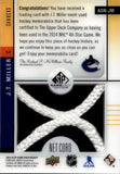 2024-25 J.T. Miller Upper Deck SP Game Used NET CORD 2024 NHL ALL-STAR GAME 28/35 #ASN-JM Vancouver Canucks