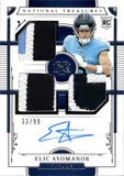 2025 Elic Ayomanor Panini National Treasures ROOKIE MATERIALS SIGNATURE 33/99 RC PATCH AUTOGRAPH AUTO #RMS-EAR Tennessee Titans
