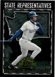 1998 Ken Griffey Jr. Donruss Leaf 50TH ANNIVERSARY STATE REPRESENTATIVES 4150/5000 #1 Seattle Mariners