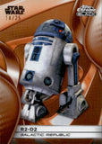 2025 R2-D2 Topps Star Wars Smugglers Outpost #CB-40 14/25 ORANGE REFRACTOR CHROME BLACK