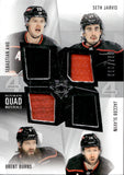 2024-25 Sebastian Aho Seth Jarvis Brent Burns Jaccob Slavin Upper Deck Ultimate QUAD MATERIALS 12/149 GAME-USED JERSEYS #QM-AJBS Carolina Hurricanes