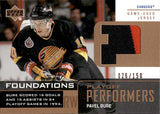 2002-03 Pavel Bure Upper Deck Foundations PLAYOFF PERFORMERS BRONZE GAME-USED JERSEY 26/150 #P-PB Vancouver Canucks
