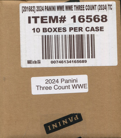 2024 Panini Three Count WWE Hobby, 10 Box Case