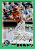 2023 Jeter Downs Topps Archives FAN FAVORITES GREEN FOIL AUTOGRAPH ROOKIE 8/99 AUTO RC #01FF-JD Washington Nationals