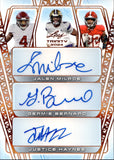 2024 Jalen Milroe Germie Bernard Justice Haynes Leaf Trinity TRIPLE AUTOGRAPH 21/49 AUTO #TA-14 Alabama Crimson Tide