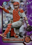 2022 Jimmy Crooks III Bowman Draft Chrome 1ST BOWMAN PURPLE REFRACTOR 17/250 #BDC-178 St. Louis Cardinals