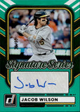 2026 Jacob Wilson Panini Donruss SIGNATURE SERIES TEAL FOIL AUTOGRAPH 23/25 AUTO #SS-JW Oakland A's