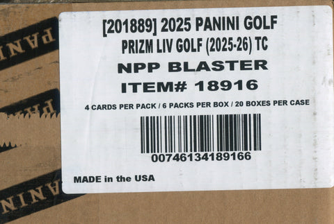 2025 Panini Prizm LIV Golf Blaster, 20 Box Case