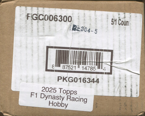 2025 Topps Dynasty Formula 1 Racing Hobby, 5 Box Case