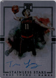 2018-19 Trae Young Panini Impeccable STAINLESS STARS AUTOGRAPH ROOKIE 75/99 AUTO RC #SA-TYG Atlanta Hawks
