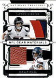 2025 Jayden Higgins Jaylin Noel Panini National Treasures NFL ROOKIE GEAR COMBO MATERIALS 37/49 PATCH FOOTBALL RC #RGCM-HN Houston Texans