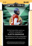 2025 Austin Simmons Leaf Optichrome BLUE ICE AUTOGRAPH 2/3 AUTO #BA-AS1 Ole Miss Rebels Missouri Tigers