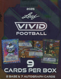 2025 Leaf Vivid Football Hobby, Box *RELEASES 10/1*