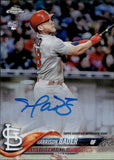 2018 Harrison Bader Topps Chrome REFRACTOR AUTOGRAPH ROOKIE 223/499 AUTO RC #RA-HB St. Louis Cardinals