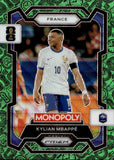 2026 Kylian Mbappe Panini Monopoly Prizm FIFA World Cup FOUR CORNERS GREEN SHIMMER PRIZM #7 FRANCE