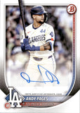 2025 Andy Pages Bowman ROOKIES & VETS AUTOGRAPH AUTO #PRV-AP Los Angeles Dodgers