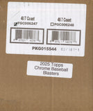 2025 Topps Chrome Baseball Blaster, 40 Box Case