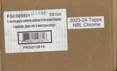 2023-24 Topps Chrome NBL Chrome Basketball Hobby, 12 Box Case