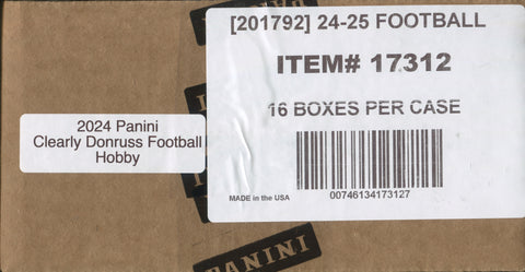 2024 Panini Clearly Donruss Football Hobby, 16 Box Case *RELEASES 5/16*