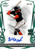 2023 Brando Mayea Leaf Trinity ROOKIE EMERALD GREEN FOIL AUTO 25/25 AUTOGRAPH #BA-BM3 New York Yankees