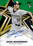 2026 Jacob Misiorowski Topps BASEBALL STARS AUTOGRAPH ROOKIE GREEN 55/99 AUTO RC #BSA-JMI Milwaukee Brewers