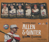 2021 Topps Allen & Ginter X Baseball Hobby, Box