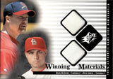 2000 Mark McGwire Rick Ankiel Upper Deck SPx WINNING MATERIALS GAME-USED BASE #MM-RA St. Louis Cardinals