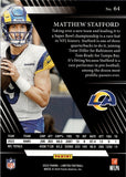 2023 Matthew Stafford Panini Limited SPOTLIGHT SILVER 149/150 #64 Los Angeles Rams