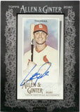 2020 Lane Thomas Topps Allen & Ginter BLACK FRAMED MINI AUTO 11/25 AUTOGRAPH #MA-LT St. Louis Cardinals