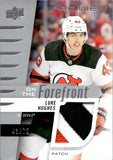 2023-24 Luke Hughes Upper Deck Premier ON THE FOREFRONT PATCH 43/75 #OFR-LH New Jersey Devils