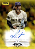 2025 Freddy Peralta Topps Stadium Club YELLOW AUTOGRAPH AUTO #SCBA-FP Milwaukee Brewers