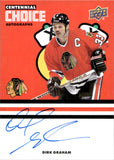 2025-26 Dirk Graham Upper Deck Chicago Blackhawks Centennial CENTENNIAL CHOICE AUTOGRAPH AUTO #CS-GR Chicago Blackhawks