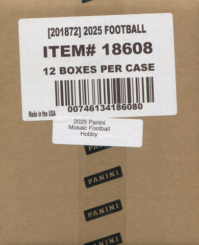 2025 Panini Mosaic Football Hobby, 12 Box Case *RELEASES 11/7*